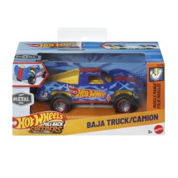 Masinuta Hot Wheels Baja Truck metalica cu sistem pull-back, scara 1:43