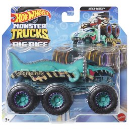Hot Wheels Monster Trucks Big Rigs Mega-Wrex turcoaz, 6 roti, scara 1:64