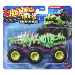 Hot Wheels Monster Trucks Big Rigs Skelesaurus, camion metalic 1:64