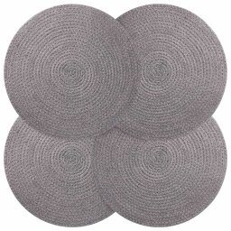 Placemeti din iuta 4 pcs Gri Ø 30 cm 100% iuta Tossa GartenMobel Dekor
