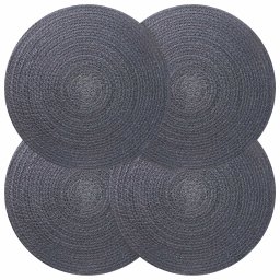 Placemeti din iuta 4 pcs Gri închis Ø 30 cm 100% iuta Tossa GartenMobel Dekor