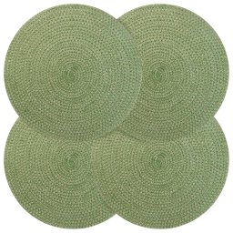 Placemeti din iuta 4 pcs Verde masliniu Ø 30 cm 100% iuta Tossa GartenMobel Dekor