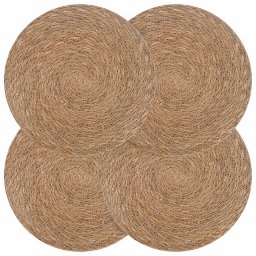 Placi de iarba de mare 4 pcs natural Ø 30 cm 100% Iarba de mare GartenMobel Dekor