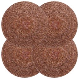 Placi de iarba de mare 4 pcs Maro Ø 30 cm 100% Iarba de mare GartenMobel Dekor