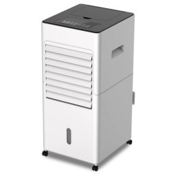 Aparat de racire si umidificare a aerului cu functie de incalzire NostroLux NL51761AH, 65-2000 W, 6 l, Temporizator, Filtru de apa, Oscilatie, Telecomanda, Roti, Alb