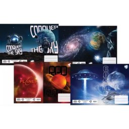 T-Creative: Copertă de caiet A5 cu inserție cu model de planete, 1 buc., diverse modele