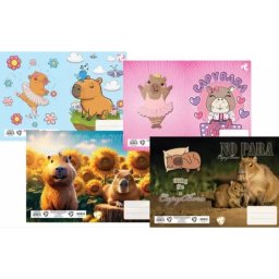 T-Creative: Copertă de caiet A5 cu inserție și model de capibară, 1 bucată, diverse modele