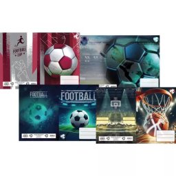 T-Creative: Copertă caiet A5 cu inserții model sport – 1 buc., diverse modele