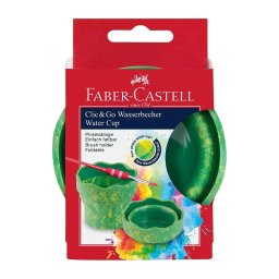 Pahar pictura Faber Castell Click Go Dinozauri Verde marmorat 181528