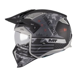 Casca MT Helmets - Adventure, gri/negru mat, ECE 22.06