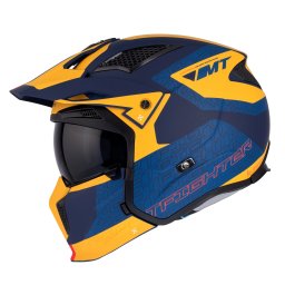 Casca MT Helmets Streetfighter SV S Totem - Adventure, galben mat, Ochelari soare incluși, ECE 22.06