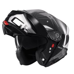 Casca MT Helmets Genesis SV Atempo - Flip-up, negru gri, Ochelari soare incluși, ECE 22.06