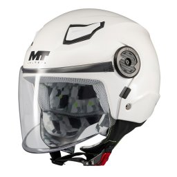 Casca MT Helmets Lite Kids Pure - Open face, alb lucios, ECE 22.06