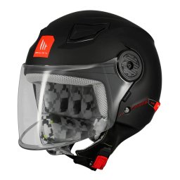 Casca MT Helmets Lite Kids - Open face, negru mat, ECE 22.06