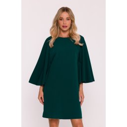 Rochie elegantă pentru femei cu mâneci tip liliac - verde