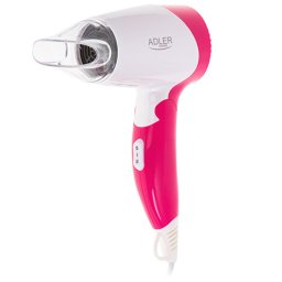 Uscator Par Adler 2 Trepte Viteza 2 Trepte Temperatura 1200W Plastic ABS 220-240V 50/60Hz Alb/Roz
