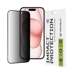 Folie Protectie Techsuit Ecran Privacy Apple iPhone 16 / 15 Sticla Securizata Full Glue 111D