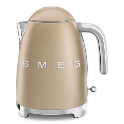 Cana electrica SMEG KLF03CHMEU, 2400 W, 1,7 l, Baza rotativa la 360°, Finisaj mat, Sampanie