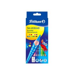 Pelikan: Silverino creioane colorate - 12 buc.