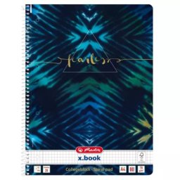 Herlitz: Batik Fearless caiet cu pătrățele, spiralat, A4