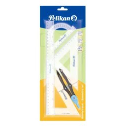 Set Pelikan: Riglă cu compas