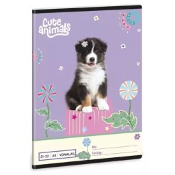 Animale drăguțe: caiet liniat Aussie – de la clasa a 4-a