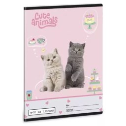 Animale drăguțe: caiet liniat pentru petrecerea ceaiului – clasa a 2‑a, format A5