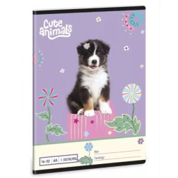 Animale drăguțe: caiet tip 1, clasa I, format A5