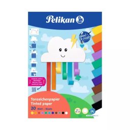 Pelikan: Set carton bricolaj - 20 buc, 23 x 33 cm, culori curcubeu