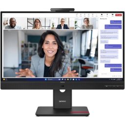 Monitor LED LENOVO ThinkVision T27QD-4v 64B8UAT1EU, 27" QHD, 120Hz, Webcam integrat, Negru