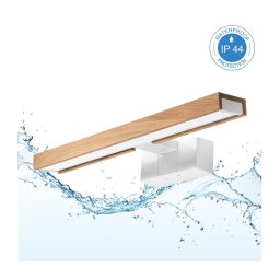 Brilagi - Lampă LED pentru oglindă de baie 3 în 1 WOODY MIRROR LED/8W/230V IP44 alb/stejar