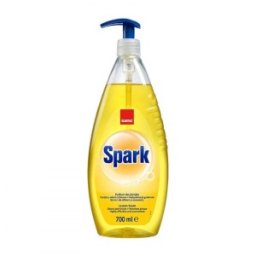Set 3 x Detergent de Vase cu Pompita Sano Spark Lamaie, 700 ml
