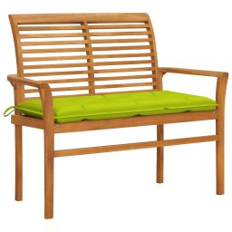 Banca de gradina, perna verde aprins, 112 cm, lemn masiv de tec GartenMobel Dekor