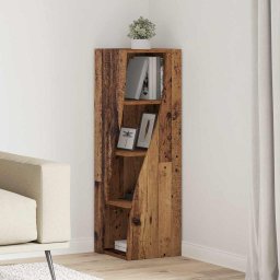 Dulap de colt Alb 32x32x102cm Lemn compozit GartenMobel Dekor