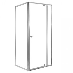 Cabina de dus asimetrica Leziter Flexi, montaj pe colt, 80x90 cm, fara cadita