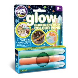 Carioci reflectorizante fosforescente pentru copii, 3 culori, 6+