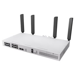 Switch L3 MikroTik Wi‑Fi 6 dual-band, 16x Gigabit, PoE, 2x SFP+ 10G, 1U