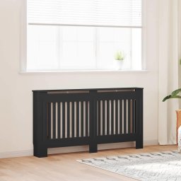 Capac pentru radiator 2 pcs Negru 152 x 19 x 81,5cm GartenMobel Dekor