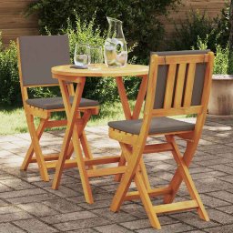 Set bistro cu perna 3 pcs Ulei Natural Lemn Solid de Acacia GartenMobel Dekor