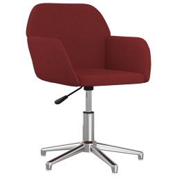 Scaun de birou pivotant, rosu vin, material textil GartenMobel Dekor