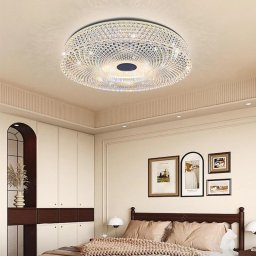 Lustra LED RADIAN Eleganza alba, 38.9W, 48.5 cm, lumina calda/neutra/rece
