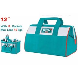 Geanta pentru scule TOTAL 13 inch cu 6 buzunare si cadru rigid