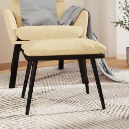 Taburet, crem, 45x29,5x35 cm, textil & piele ecologica GartenMobel Dekor