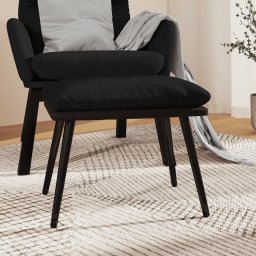 Taburet, negru, 45x29,5x35 cm, textil & piele ecologica GartenMobel Dekor