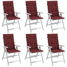 Perne scaun cu spatar înalt, 6 buc. rosu vin 120x50x4 cm textil GartenMobel Dekor