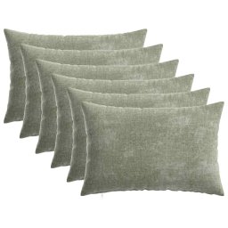 Husa pentru perna 6 pcs HEERLEN Verde 30 x 50 cm GartenMobel Dekor