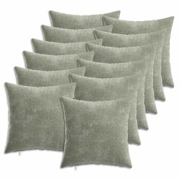 Husa pentru perna 12 pcs HEERLEN Verde 40 x 40 cm GartenMobel Dekor