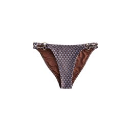 Next Slip costum de baie albastru regal / ciocolatiu / alb