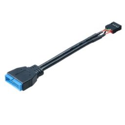 Cablu adaptor intern Akasa AK-CBUB19-10BK de la USB 3.0 la USB 2.0