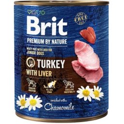 Conservă Brit Premium Junior Turkey with Liver (24 x 800 g) 19.2 kg